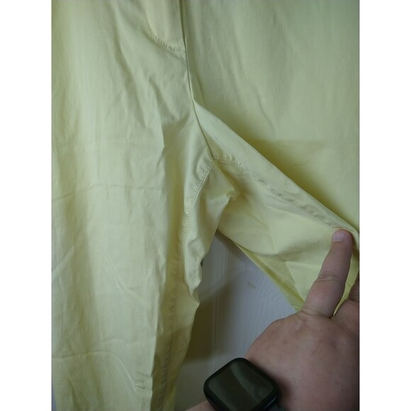 Talbots Woman 14W Pants Weekend Chino Yellow Straight Casual Vacation Travel... - Picture 4 of 11